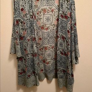 Mason Belle Laria Crochet Trim Kimono